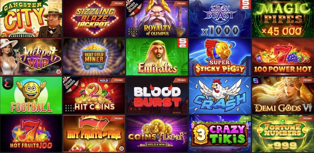 1xbet sección de juegos de casino