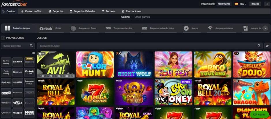 Acceder a juegos nuevos y populares en FantasticBet