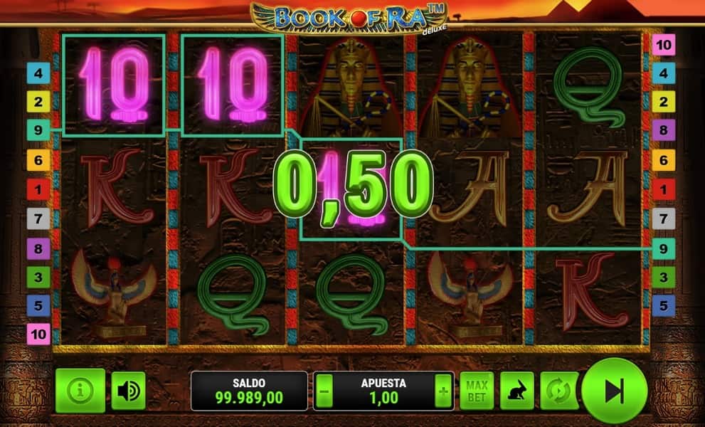 Ganar en la tragamonedas Book of Ra