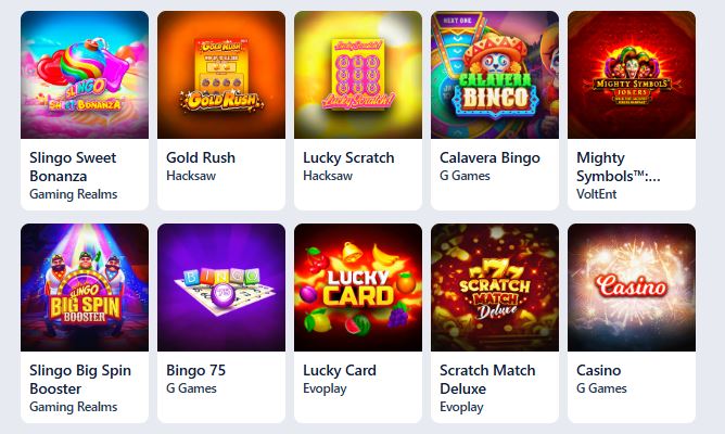 Explora variedad de juegos casino y bingo disponibles