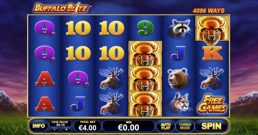 Jugabilidad de la tragamonedas Buffalo Blitz