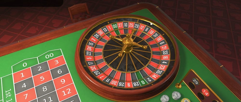 La rueda de la ruleta americana en línea