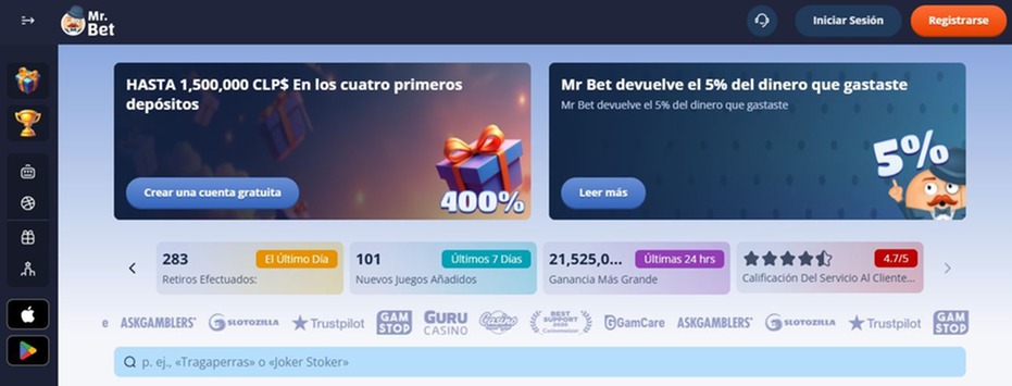 MrBet Casino Chile 2025: Juegos, bonos, pagos y juego móvil