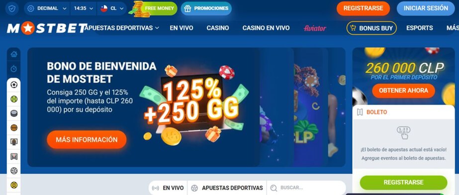 Mostbet Chile 2025: Apuestas deportivas online y bonificación de 400 000 CLP