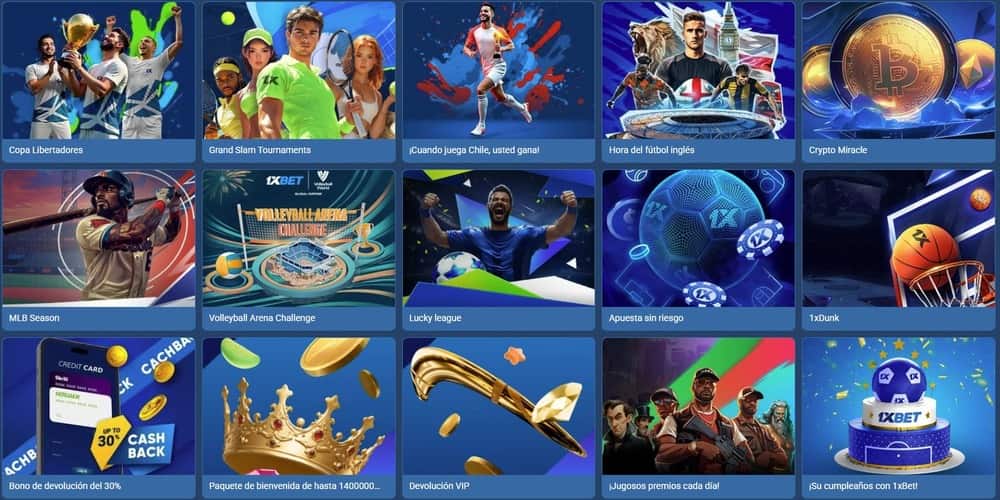 Sección de bonos de 1xbet