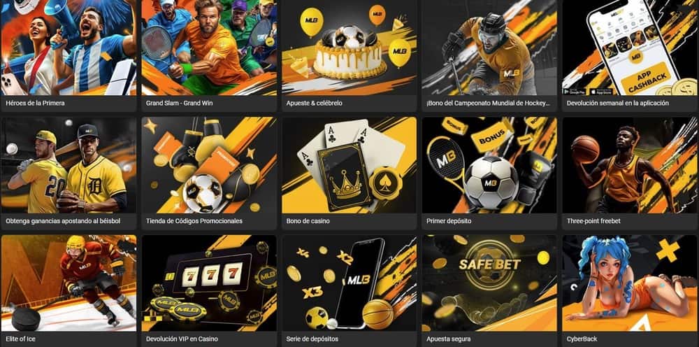 Sección de bonos y promociones de Melbet