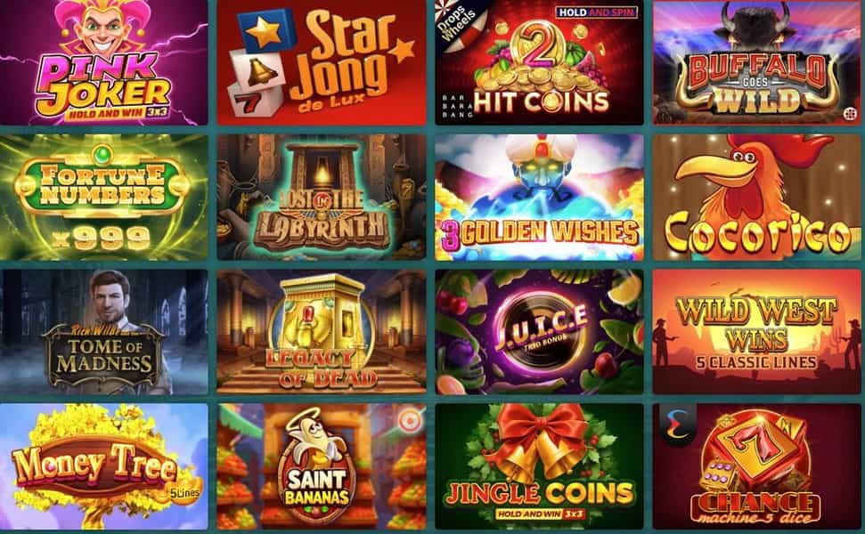 Una colección de tragamonedas populares en 22bet Casino
