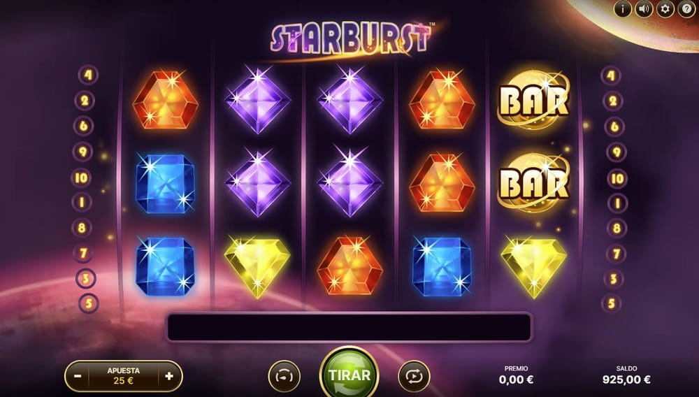 Jugabilidad de la tragamonedas Starburst