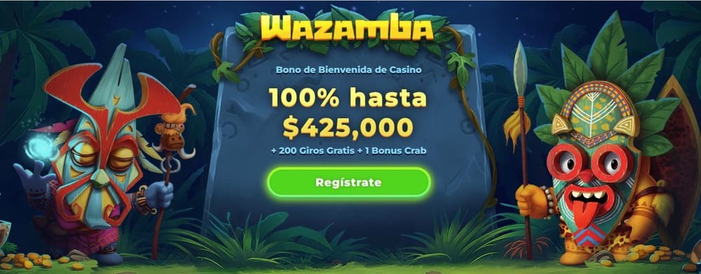 Página principal del Casino Wazamba